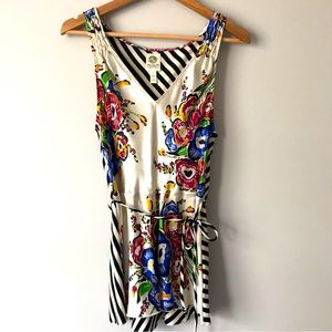 Anthropologie Silk floral tank top